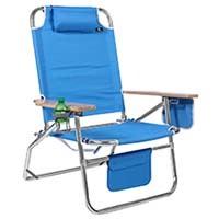 A small image of Big Jumbo Heavy Duty Beach Chair by BeachMall in Light Blue