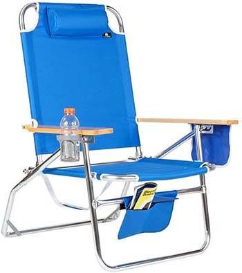 A large image of BeachMall Big Jumbo Heavy Duty Beach Chair in Blue