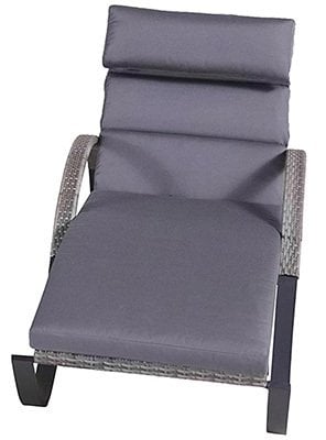Charcoal Grey Color, RST Cannes Chaise Loungers, Front View