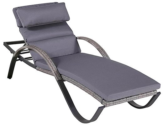 Charcoal Grey Color, RST Cannes Chaise Loungers, Right View