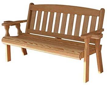 An image of CAF Amish Heavy Duty Mission Bench in Cedar