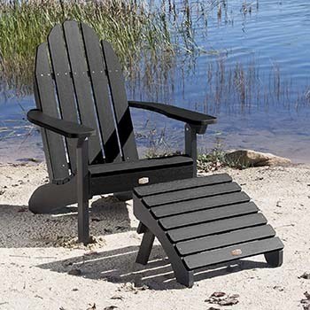 An image of Essential Adirondack Chair With Essential Folding Ottoman placed on Beach in Abyss