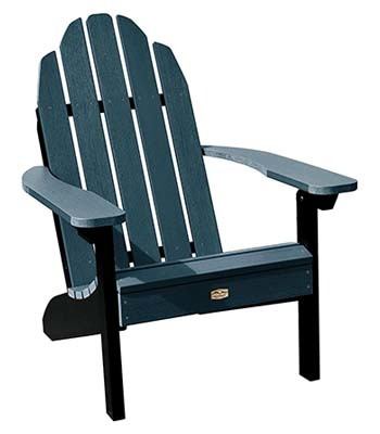An image of Highwood Elk Outdoors Essential Adirondack Chair and Ottoman in Shale