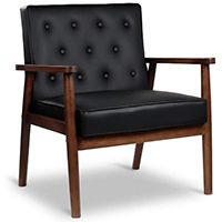 Black Color, JOYBASE Mid-Century Accent Chair, Small
