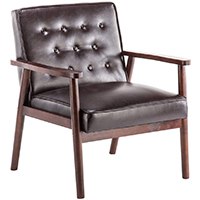 Brown Color, JOYBASE Mid-Century Accent Chair, Small