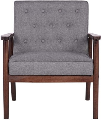Grey Color, JOYBASE Mid-Century Accent Chair, Front View
