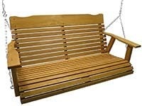 A smaller image of Kilmer Creek Porch Swing in Stained Finish