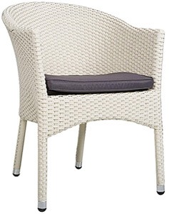 White Variants, LUCKYERMORE Outdoor Wicker Chair, Small