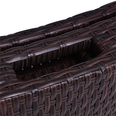 Storage, Tangkula Rattan Outdoor Lounger, Mix Brown