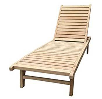 An image of WALCUT Garden Patio Chaise Lounger 