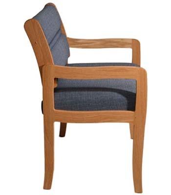 Light Oak, Standard Leg, Wooden Mallet Dakota Wave Valley Bariatric Guest Chair