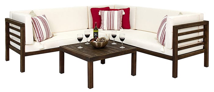 Home Decoration, Best Choice Products 4 Piece Patio Furniture Set, Espresso Color