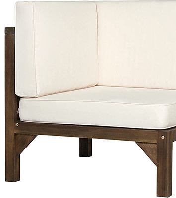 L-Shaped Sofa, Best Choice Products 4 Piece Patio Furniture Set, Espresso Color