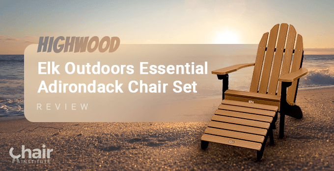 Highwood Elk Outdoors Essential Adirondack Chair and Ottoman Set
