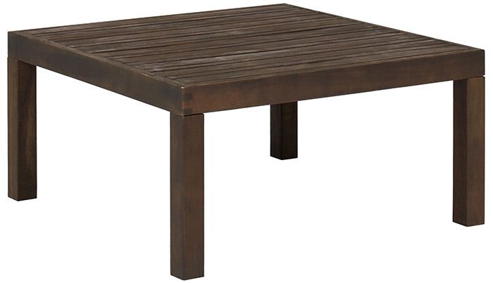 Wood table of the Best Choice Products 4-Piece Acacia Patio Furniture Set