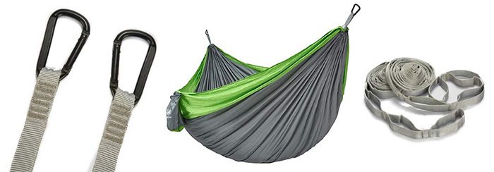 Features, PYS Parachute Hammock, Grey and Green Color