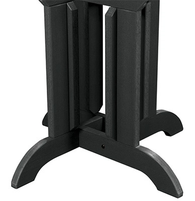 Black table stand of the Highwood 5pc Round Counter-Height Dining Set
