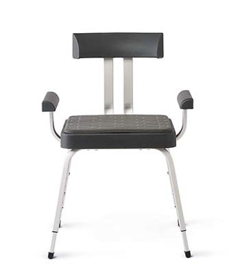 The Medline Momentum Premium Shower Chair in deep gray