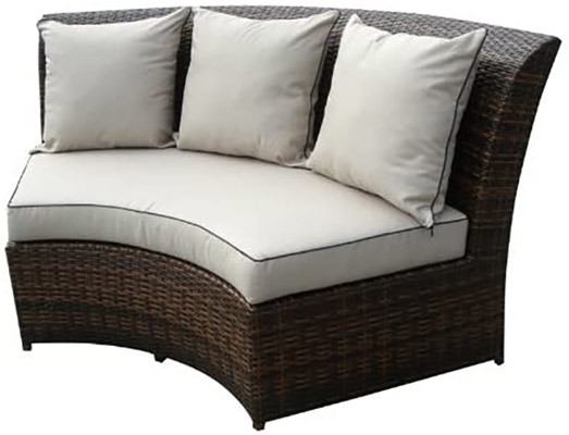 Love Seat, Ohana 7 Piece Round Wicker Patio Furniture Set, Round Couch Set
