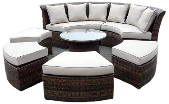 Ohana 7 Piece Round Wicker Patio Furniture Set Review 2021 - Patio Furniture Review