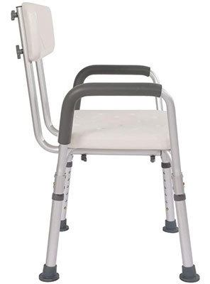 The Omecal Heavy Duty Shower Bath Chair facing the right side