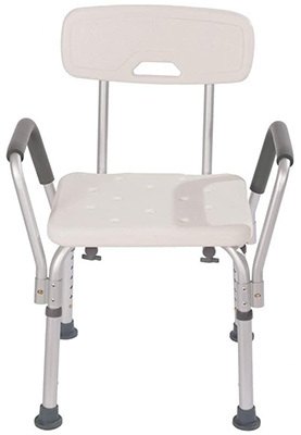 White Omecal Heavy Duty Shower Bath Chair with handgrips