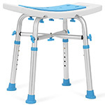 The Healthline Heavy Duty Shower Stool with a molded plastic seat