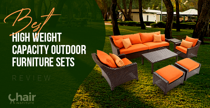 RST Brands Deco 8 Piece Outdoor Furniture Set with orange cushions and pillows, in a lawn