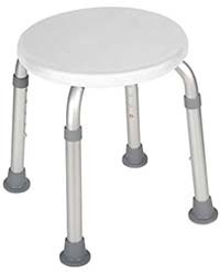 White variant of the Drive Medical Adjustable Height Bath Stool