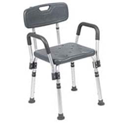 A Flash Furniture HERCULES Adjustable Shower Chair Gray Variant 