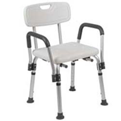 A Flash Furniture HERCULES Adjustable Shower Chair White Variant 