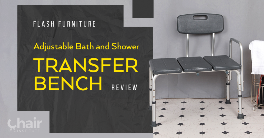 Flash Furniture Adjustable Bath and Shower Transfer Bench in bathrooom