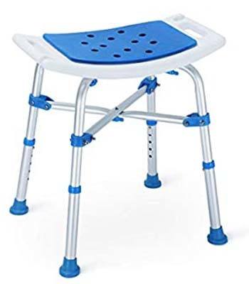 Health Line Heavy Duty Padded Shower Stool with holes on its seat