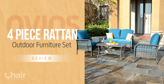 Ovios 4 piece Rattan Outdoor Furniture Set