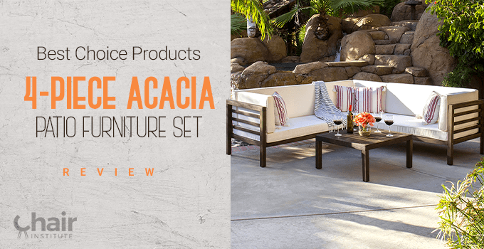 Best Choice Products 4-Piece Acacia Patio Furniture Set