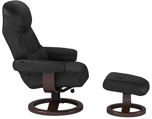 Leftside View of Fjords Leather Norwegian Ergonomic Scandinavian Lounge Reclining Chair