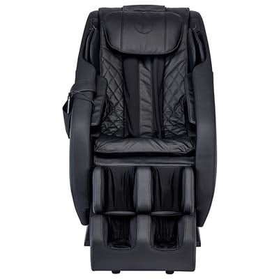 FR-6KSL Massage Chair with black PU upholstery, black exterior, and neck cushion