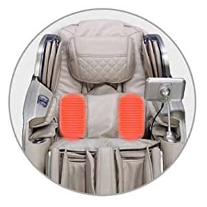 Osaki OS-Pro First Class massage chair's two heating pads in the lumbar area