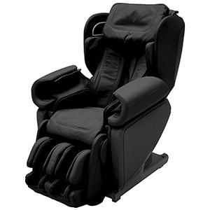 Synca Kagra 4D Massage Chair with black PU upholstery and black base