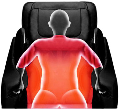 Medical Breakthrough 8 Massage Chair in all-black and with heating for the entire back and upper arms