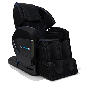 Medical Breakthrough 6 massage chair with black PU upholstery, black base, and black exterior