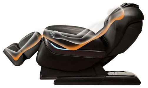 Westinghouse WES41-700S Massage Chair black variant with an illustration of the body's position in zero gravity recline