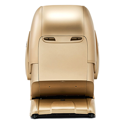 Bodyfriend Pharaoh S II with gold hard shell exterior and gold and black base