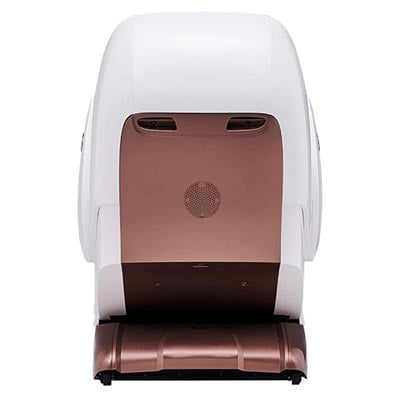 Phantom Massage Chair with white and rose gold hard shell exterior