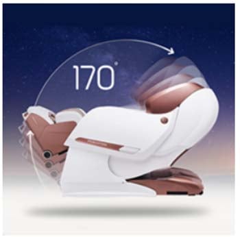 Bodyfriend Phantom 2 Massage Chair white variant in zero gravity recline with the legs elevated slightly above the heart