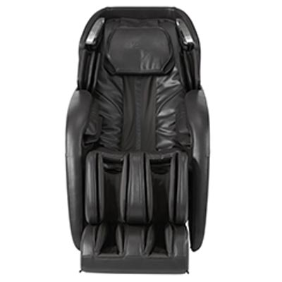Kyota Kenko M673 with black PU upholstery, black exterior, and silver highlights on the sides of the headrest