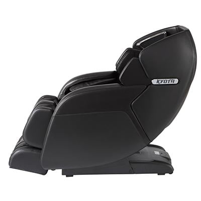 Kenko Massage Chair with black exterior, black PU upholstery, and brand name on the side