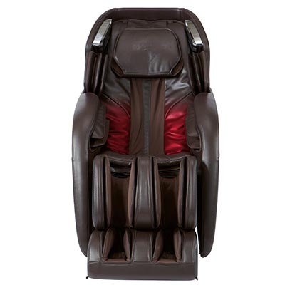 Kyota Kenko M673 dark brown variant and the chair's twin heating coils in the lumbar area