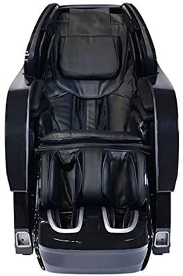 Kyota M868 Yosei 4D Massage Chair with black PU upholstery and black hard shell exterior