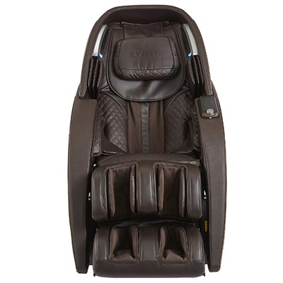 Yutaka M898 with dark brown faux leather upholstery and dark brown hard shell exterior